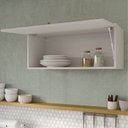 Ver imagem 4 de Armário Aéreo Planejado 1 Porta Basculante 80cm Marselha CabeCasa MadeiraOriginals Branco