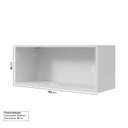 Ver imagem 3 de Armário Aéreo Planejado 1 Porta Basculante 80cm Marselha CabeCasa MadeiraOriginals Branco