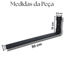Ver imagem 6 de Kit 3 Suportes de Prateleira Design em L 30cm Mão Francesa de Parede Moderna Preto