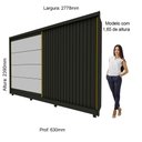 Ver imagem 4 de Guarda Roupa Casal 2 Portas 7 Gavetas com Espelho Apolo 100% MDF