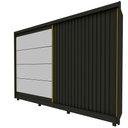 Ver imagem 3 de Guarda Roupa Casal 2 Portas 7 Gavetas com Espelho Apolo 100% MDF