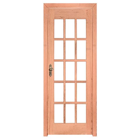 Kit Porta de Madeira Maciça Pe15q de Eucalipto Bat.12 Cm Linha Gold Esel-210ax090l-lado Direito