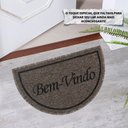 Ver imagem 2 de Capacho Tapete Porta Entrada Meia Lua 38x60 Bem Vindo Bege