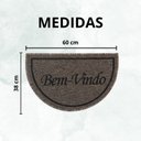 Ver imagem 4 de Capacho Tapete Porta Entrada Meia Lua 38x60 Bem Vindo Bege
