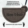 Capacho Tapete Porta Entrada Meia Lua 38x60 Bem Vindo Bege - 6