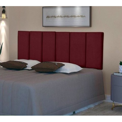Cabeceira Cama de Solteiro Box 1,60 X 55 Cm Modelo Dubai Vinho