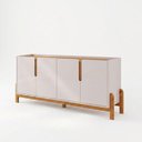 Ver imagem 6 de Conjunto Buffet + Cristaleira Lizz Off White 170cm Casa D Móveis