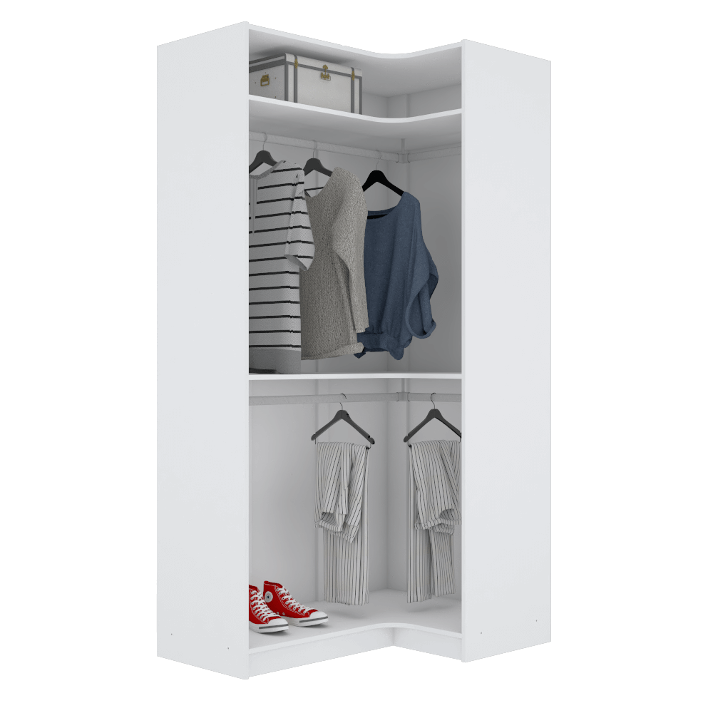 MÓDULO CLOSET CABIDEIRO EM L 100% MDF A 2,00 M473.B (CASA) MUNDI MOVEIS