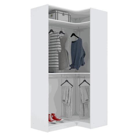 MÓDULO CLOSET CABIDEIRO EM L 100% MDF A 2,00 M473.B (CASA) MUNDI MOVEIS