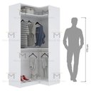 Ver imagem 6 de MÓDULO CLOSET CABIDEIRO EM L 100% MDF A 2,00 M473.B (CASA) MUNDI MOVEIS