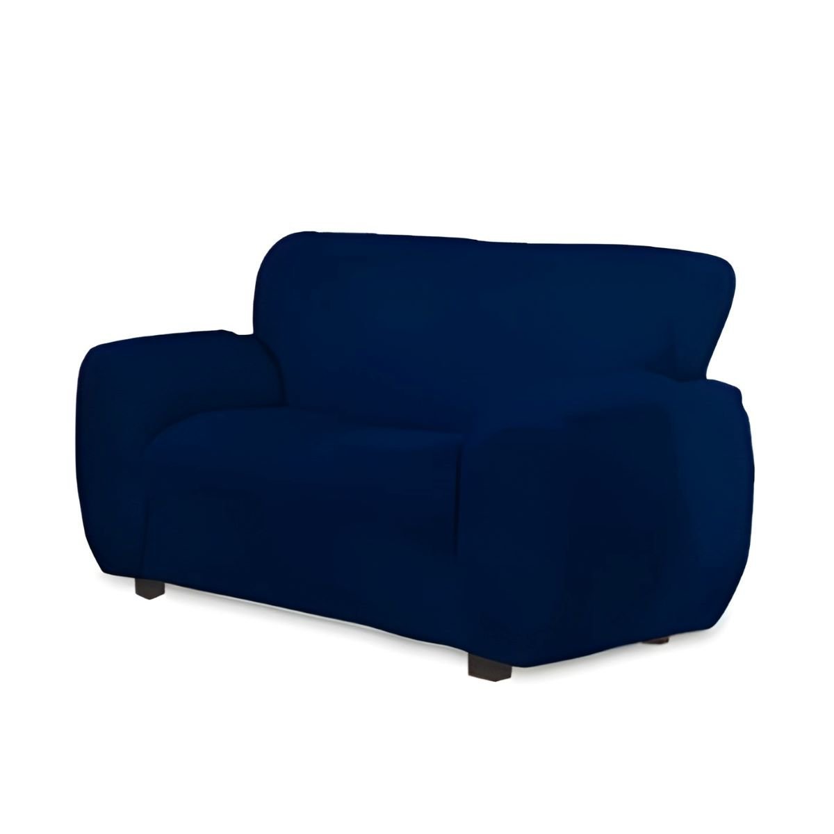 Capa Sofa de 2 Lugares Tecido Malha Gel Poliéster Gold Azul - 1