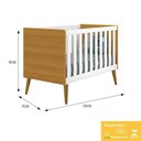 Ver imagem 3 de Berço Mini Cama Theo Retrô Branco/savana com Pés Amadeirado - Reller Móveis Branco/savana