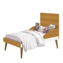 Ver imagem 3 de Berço Mini Cama Theo Retrô Branco/savana com Pés Amadeirado - Reller Móveis Branco/savana