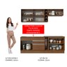 Armário de Cozinha Completa 220cm Rustic/Rustic/Branco Parma Madesa 03 - 6