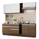 Ver imagem 3 de Armário de Cozinha Completa 220cm Rustic/Rustic/Branco Parma Madesa 03