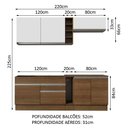 Ver imagem 4 de Armário de Cozinha Completa 220cm Rustic/Rustic/Branco Parma Madesa 03