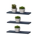 Ver imagem 2 de Kit 3 Prateleiras 30 X 10cm Azul Suporte Invisível