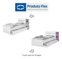 Ver imagem 4 de Kit 3x1 Para Quarto Com Bicama Cama de Solteiro Branca com Cama Auxiliar e Cabeceira com Baú Interno