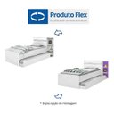 Ver imagem 4 de Kit 3x1 Para Quarto Com Bicama Cama de Solteiro Branca com Cama Auxiliar e Cabeceira com Baú Interno