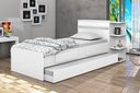 Ver imagem 1 de Kit 3x1 Para Quarto Com Bicama Cama de Solteiro Branca com Cama Auxiliar e Cabeceira com Baú Interno