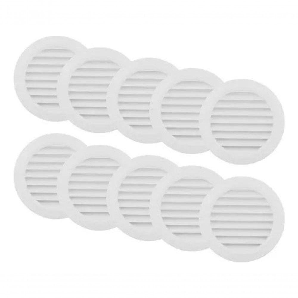 Kit 100 Grade de Ventilação Redonda 100mm | Grelha com Tela - 1