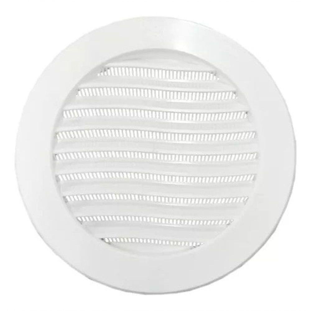 Kit 100 Grade de Ventilação Redonda 100mm | Grelha com Tela - 5