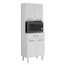 Ver imagem 1 de Armário de Cozinha Paneleiro Aries 4 Portas 1 Gaveta 1 Prateleira MDP 61cm Branco