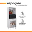 Ver imagem 5 de Armário de Cozinha Paneleiro Aries 4 Portas 1 Gaveta 1 Prateleira MDP 61cm Branco
