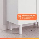 Ver imagem 3 de Armário de Cozinha Paneleiro Aries 4 Portas 1 Gaveta 1 Prateleira MDP 61cm Branco