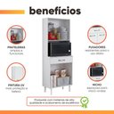 Ver imagem 4 de Armário de Cozinha Paneleiro Aries 4 Portas 1 Gaveta 1 Prateleira MDP 61cm Branco