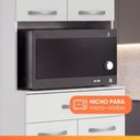Ver mais imagens de Armário de Cozinha Paneleiro Aries 4 Portas 1 Gaveta 1 Prateleira MDP 61cm Branco