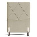 Ver imagem 2 de Cabeceira Cama Box Solteiro Mel 90cm com Frame Linho Bege - Abmaza
