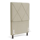 Ver imagem 1 de Cabeceira Cama Box Solteiro Mel 90cm com Frame Linho Bege - Abmaza