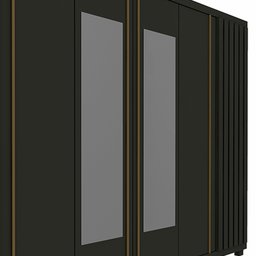 Guarda Roupa Casal Ripado 6 Portas 4 Gavetas com Espelho Absolut New 100% MDF - 6