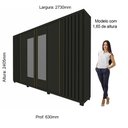 Ver imagem 5 de Guarda Roupa Casal Ripado 6 Portas 4 Gavetas com Espelho Absolut New 100% MDF Cinza/Grafite