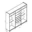 Ver imagem 6 de Guarda Roupa Casal Ripado 6 Portas 4 Gavetas com Espelho Absolut New 100% MDF