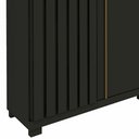Ver mais imagens de Guarda Roupa Casal Ripado 6 Portas 4 Gavetas com Espelho Absolut New 100% MDF Cinza/Grafite