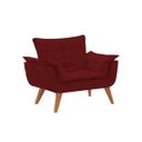 Ver imagem 2 de Kit 2 Poltronas Decorativas Sala Recepção Escritório Opala Suede Bordo