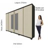 Guarda Roupa Casal Ripado 6 Portas 4 Gavetas com Espelho Absolut New 100% MDF - 12
