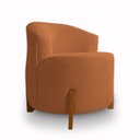 Ver imagem 4 de Poltrona Orgânica Pé de Madeira para Sala Confortável e Reforçada Bouclé