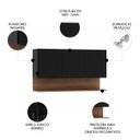 Ver imagem 3 de Armário de Cozinha Aéreo 118cm 3 Portas Duda Z34 Preto/freijó - Mpozenato