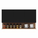 Ver imagem 6 de Armário de Cozinha Aéreo 118cm 3 Portas Duda Z34 Preto/freijó - Mpozenato
