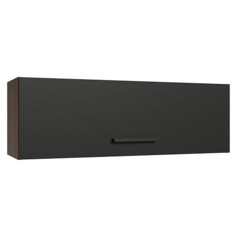 Armário Aéreo 100 Cm 1 Porta Basculante Rustic/preto Agata Madesa