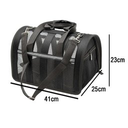 Bolsa Transporte Gato Cachorro Cao Pet Faixa Refletiva Animal de Estimaçao Pequeno Porte Passeio Laz - 5