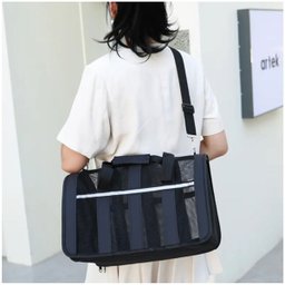 Bolsa Transporte Gato Cachorro Cao Pet Faixa Refletiva Animal de Estimaçao Pequeno Porte Passeio Laz - 6