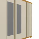 Ver imagem 4 de Guarda Roupa Casal Ripado 6 Portas 4 Gavetas com Espelho Absolut New 100% MDF Marrom/Marrome/Off White