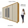 Guarda Roupa Casal Ripado 6 Portas 4 Gavetas com Espelho Absolut New 100% MDF - 11