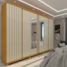Guarda Roupa Casal Ripado 6 Portas 4 Gavetas com Espelho Absolut New 100% MDF - 1