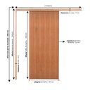 Ver imagem 2 de Porta de Correr P/ Verniz com Kit 210x110 Completa