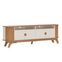 Ver imagem 3 de Rack Ripado para TV até 80 Polegadas MDF 200cm Vivaldi Marrom Cinamomo/Off White